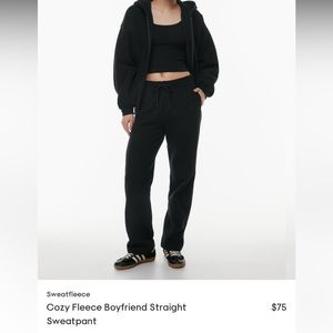 TNA cozy fleece “Boyfriend Straight Sweatpant”